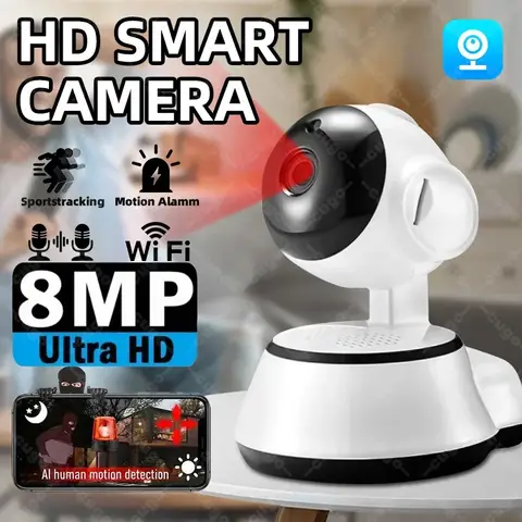 8MP PTZ WiFi 카메라 감시 보안 베이비 모니터 IP AI 인간 추적 캠 풀 컬러 야간 투시경 CCTV 실내 비디오 카메라