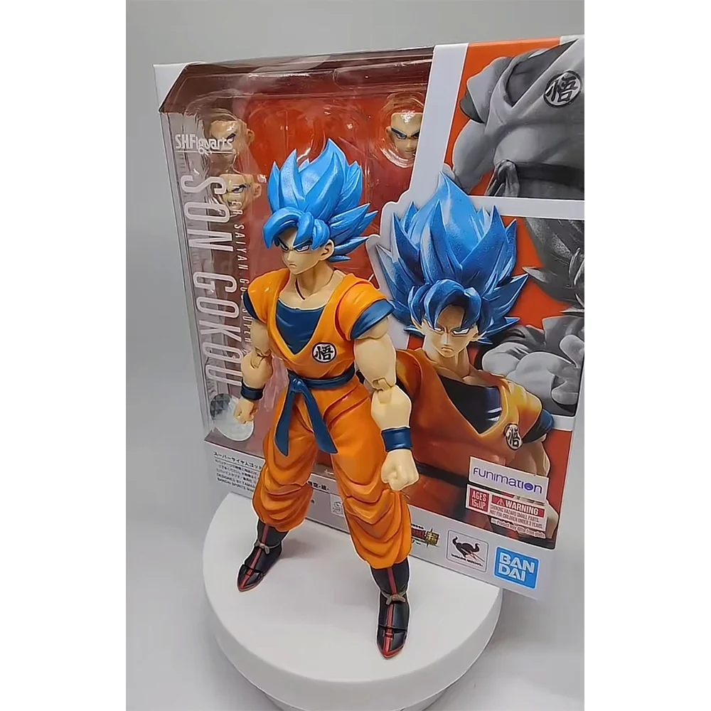 

Bandai Dragonball Son Goku Action Figurine S.H.Figure - Super Saiyan Blue Collectible Desk Decor Kids Toy Christmas Gift