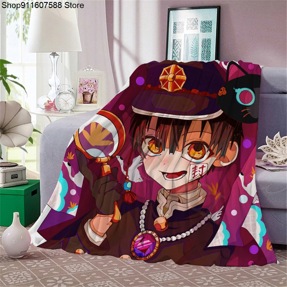 Toilet-Bound Hanako-kun 3D Blanket for Beds Printed Cartoon Anime Flannel Blanket Sofa Home Decor Sofa Travel Student Blanket