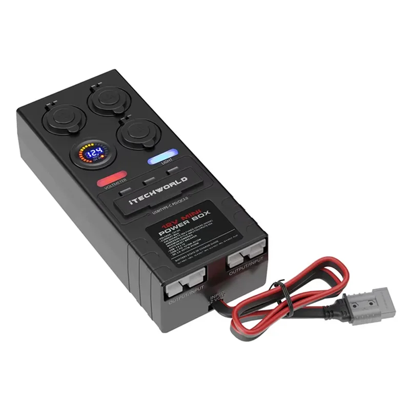 

B30C-2 X Anderson 6 X USB 3 X Cig Sockets Mini Power Distribution Box 12V DC 15A Max 50A With Mini Battery