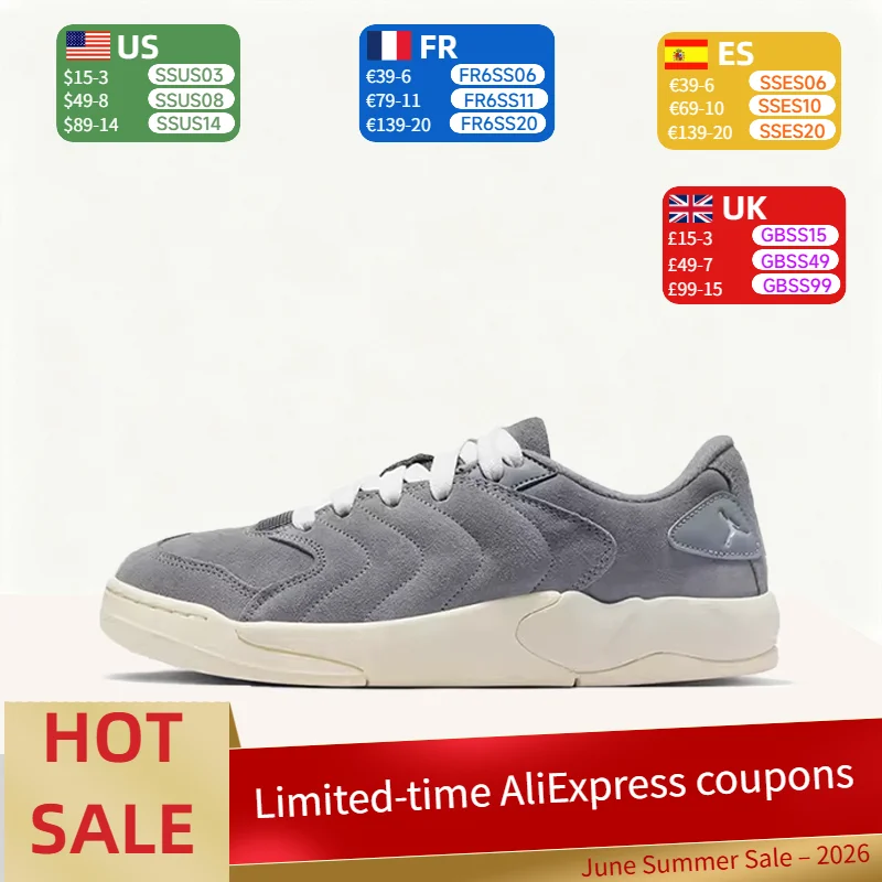 Tênis Nike Jordan Session Retro Fashionable Versátil Casual Durável Leve Cano Baixo para Skate Masculino Cinza IB3731-001
