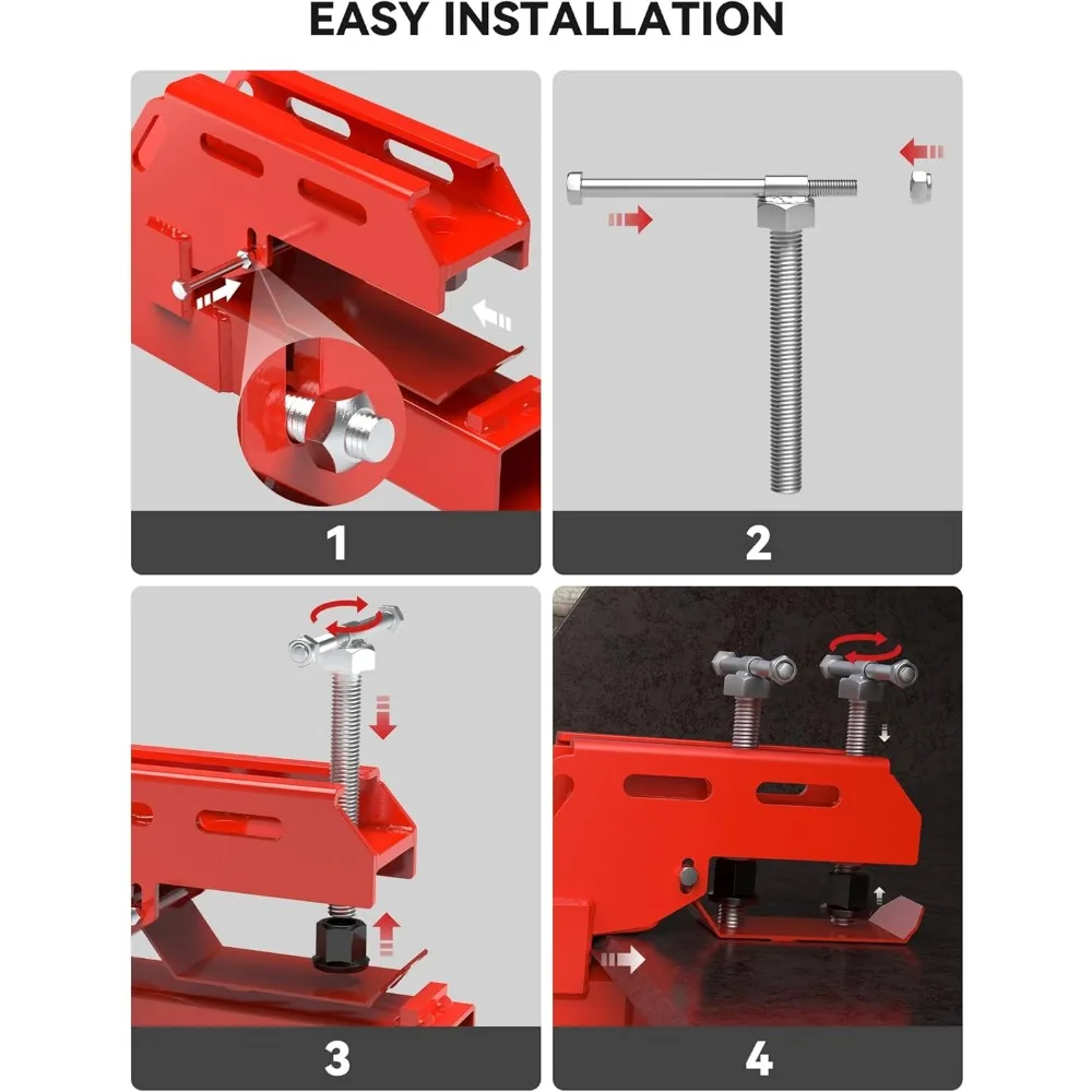 2024 New Upgraded Tractor Clamp on Trailer Hitch Receiver, Tractor Bucket Hitch Non-Slip 2" Ball Mount Adapter for Tractor