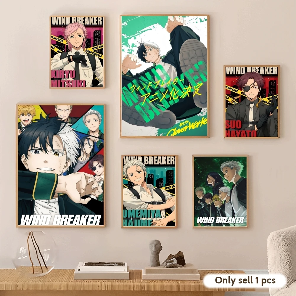 W-WIND BREAKER Anime Poster Decorative Wall Art Stickers Mural Photo Print for Home Living Room Hallway Decor