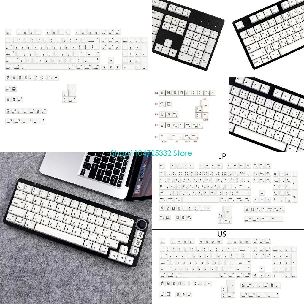 P5EA MDA Keycaps for GK61 64 68 75 84 96 980 104 108 MX Switch Mechanical Keyboard