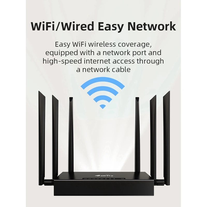 Router Wi-Fi 4G LTE Router 300Mbps Domowy hotspot 4G Bezprzewodowy router CPE RJ45 WAN LAN Modem Wi-Fi z gniazdem karty SIM Trwała wtyczka EU