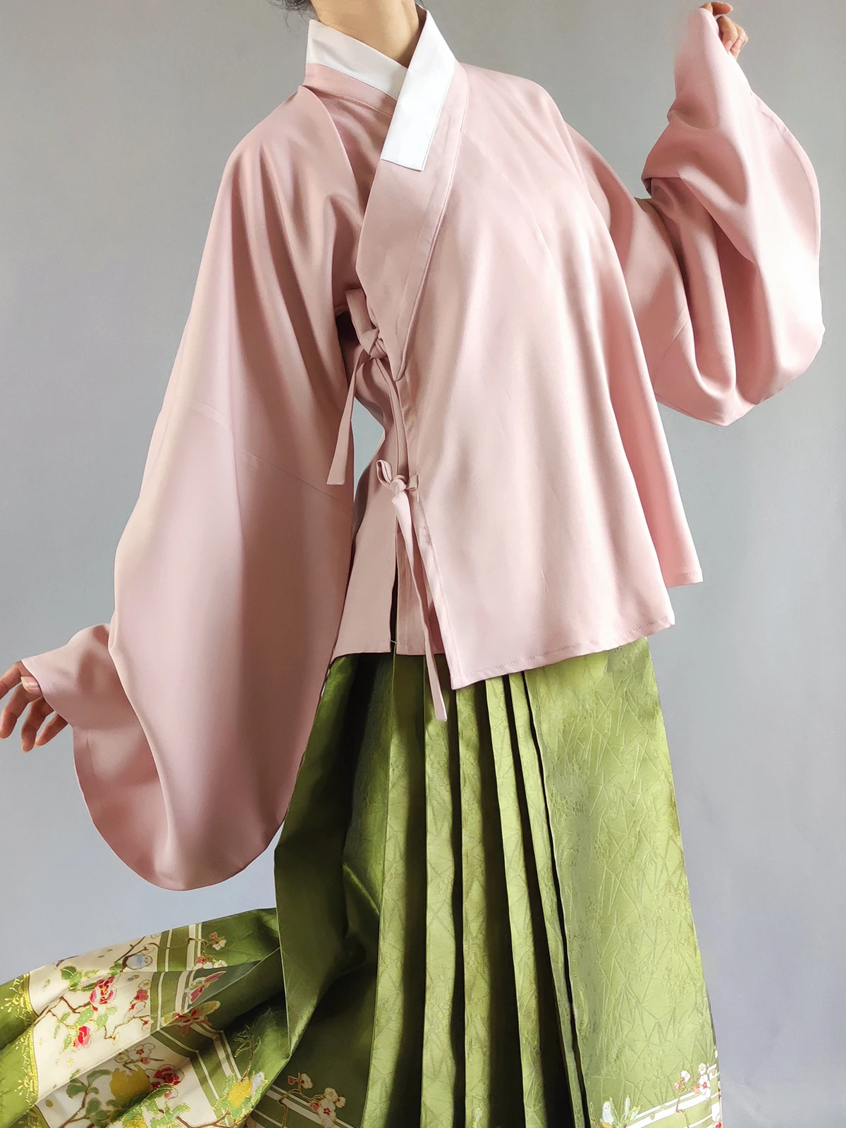 

Hanfu Roque ort irt Ming Dynas Sle Pipta Sve Collar Crossed Ne Spring Autumn Winter Chinese Traditional Costume ...