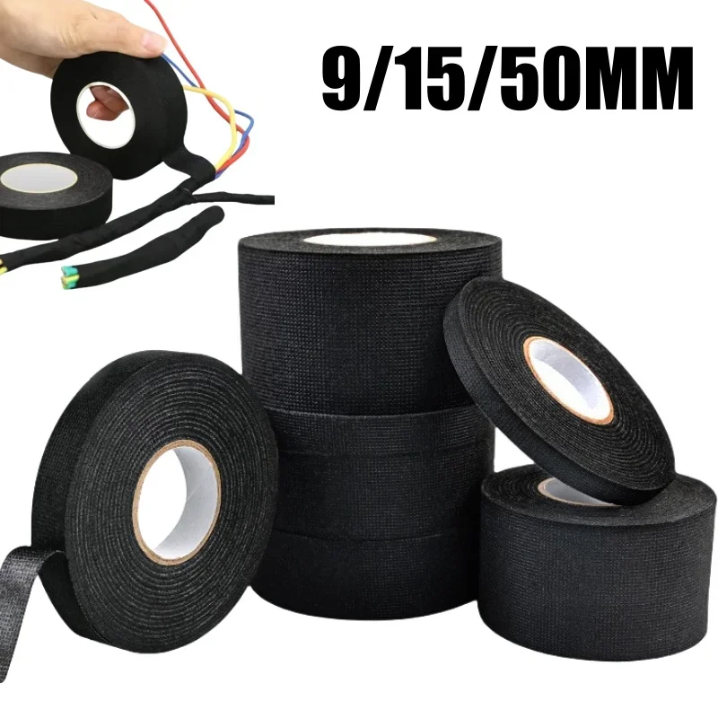 10 m Isolierband, hitzebeständig, Isolierung für Kabelbäume, Auto-Verkabelung, Stoffband, wasserdicht, Kabel-Organizer, Klebebänder