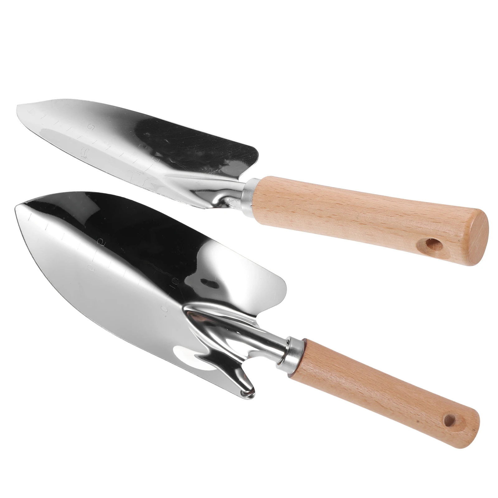

2pcs Garden Shovel Set Stainless Steel Wooden Handle Hand Trowel for Gardening Yard Tools Digging Weeding Bonsai Planting