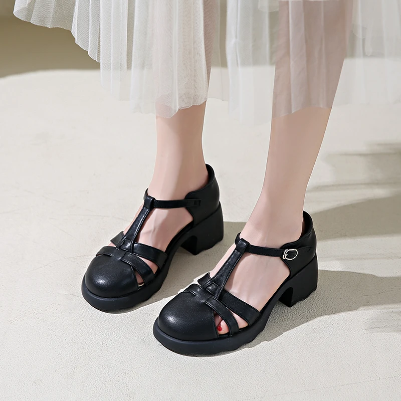 

Новинка 2023 года, сандалии на толстой подошве, женские римские сандалии с запахом носка, женская повседневная пляжная обувь, летние женские сандалии на платформе