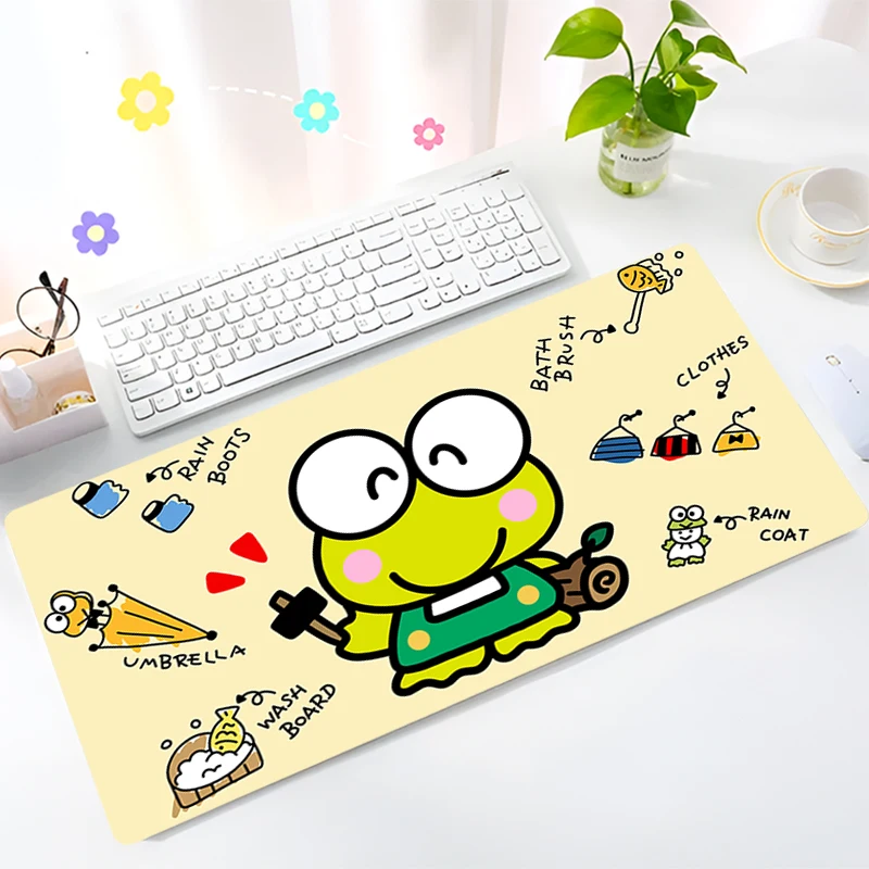 Mouse Pad kerokerokeroppl Non-Slip Rubber Edge locking mousepads Game play mats notebook computer Sanrio Cute Home Decor