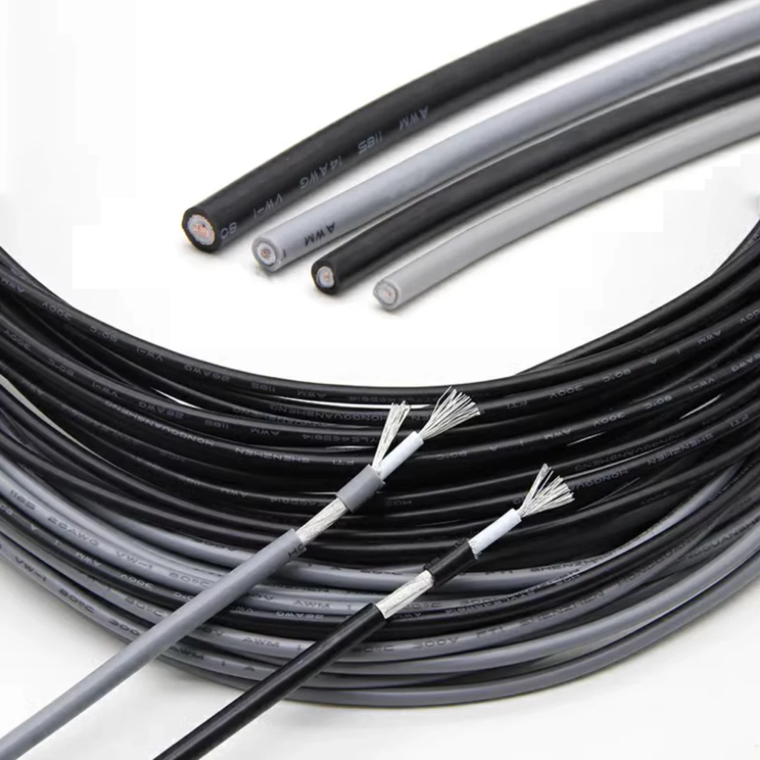 1/5M UL1185 PVC Shielded Cable 28 26 24 22 20 18 16 14 12 10 AWG Channel Audio Single Core Electronic Copper Shielding Wires