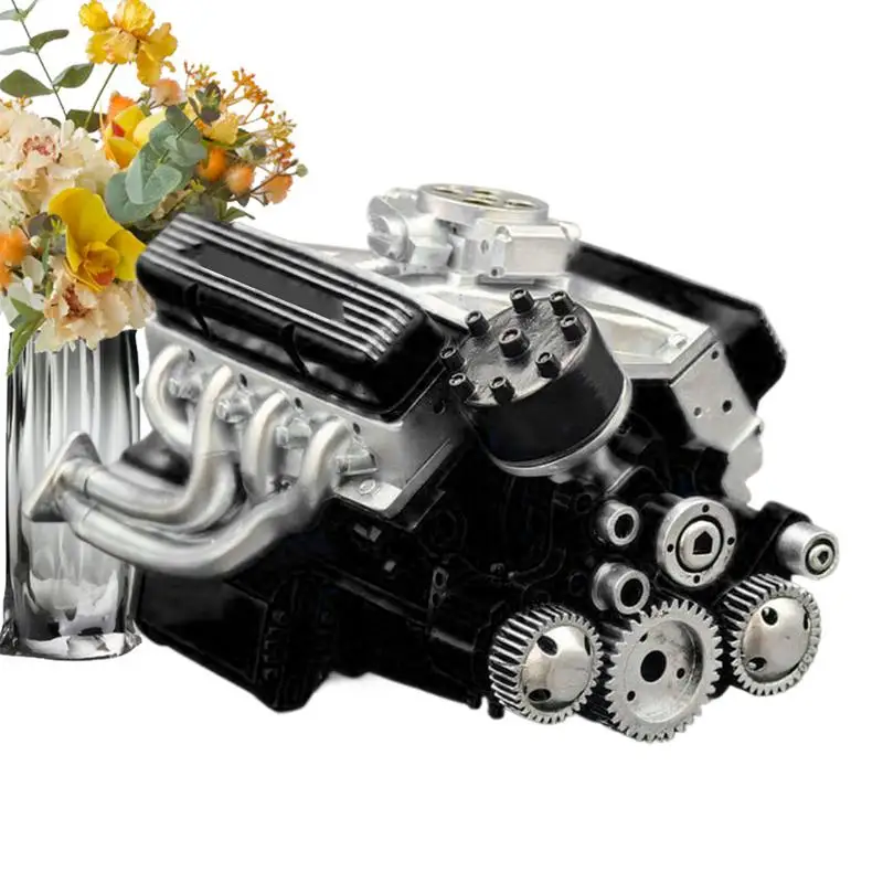 

Строительный комплект двигателя из смолы V8, строительный блок двигателя, реалистичные научные игрушки, развивающие игры, украшение стола для детской комнаты, гостиной