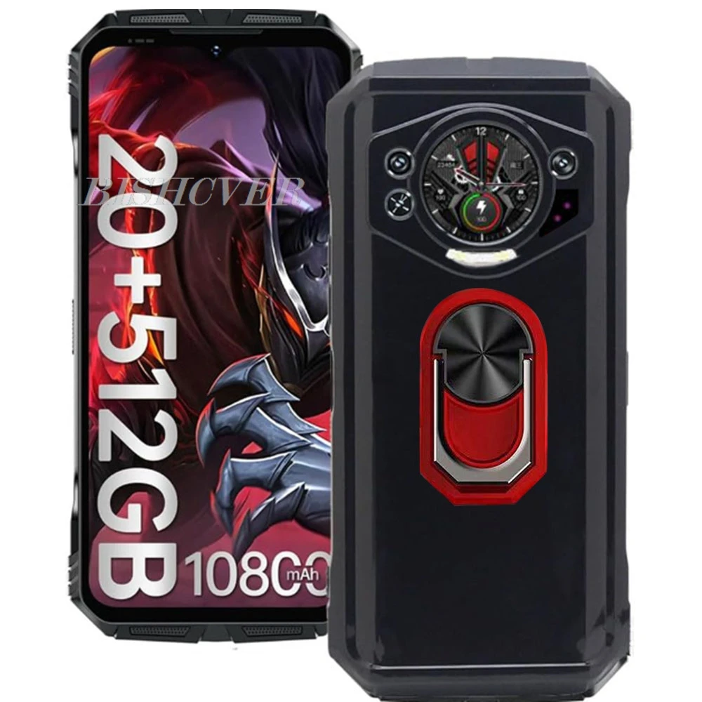 For Doogee S119 6.72" 2024 Doogee S119 S 119 Back Ring Holder Bracket Case Smartphone TPU Soft Silicone Cover