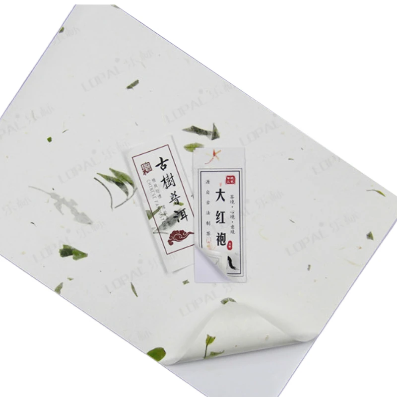 A4 Printing Xuan Paper with Back Glue Laser Printing Rice Paper Yunlong Tea Flower Fiber Xuan Paper Packaging Papier Papel Arroz