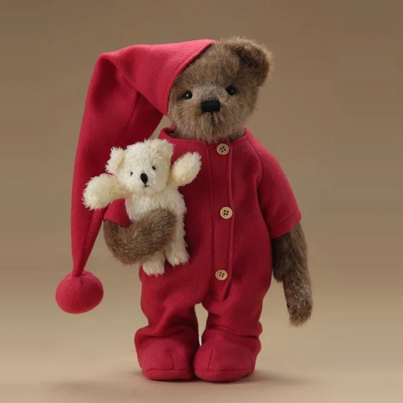 Christmas BODYSUIT Teddy Bear Plush Stuffed Toys with Clothes Plush Joint Teddy Bear doll Kids Toys Girl Birthday Christmas Gift