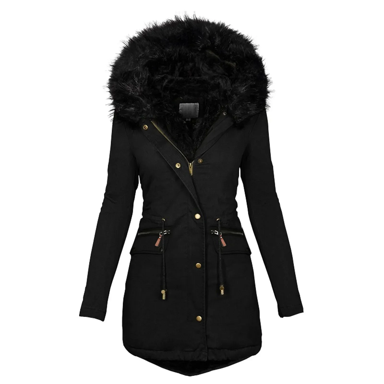 Waterproof Thickend Coat Winter Women Long Sleeve Jacket Elegant Parkas Hoodies Plus Size Lined Harajuku Femmle Clothing 2022