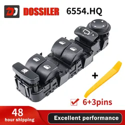 6554.Hq Dossiler Voor Peugeot 807 Citroen C5 C8 2001-2007 Hoge Kwaliteit Driver Links Master Power Window Schakelaar Bedieningsknop