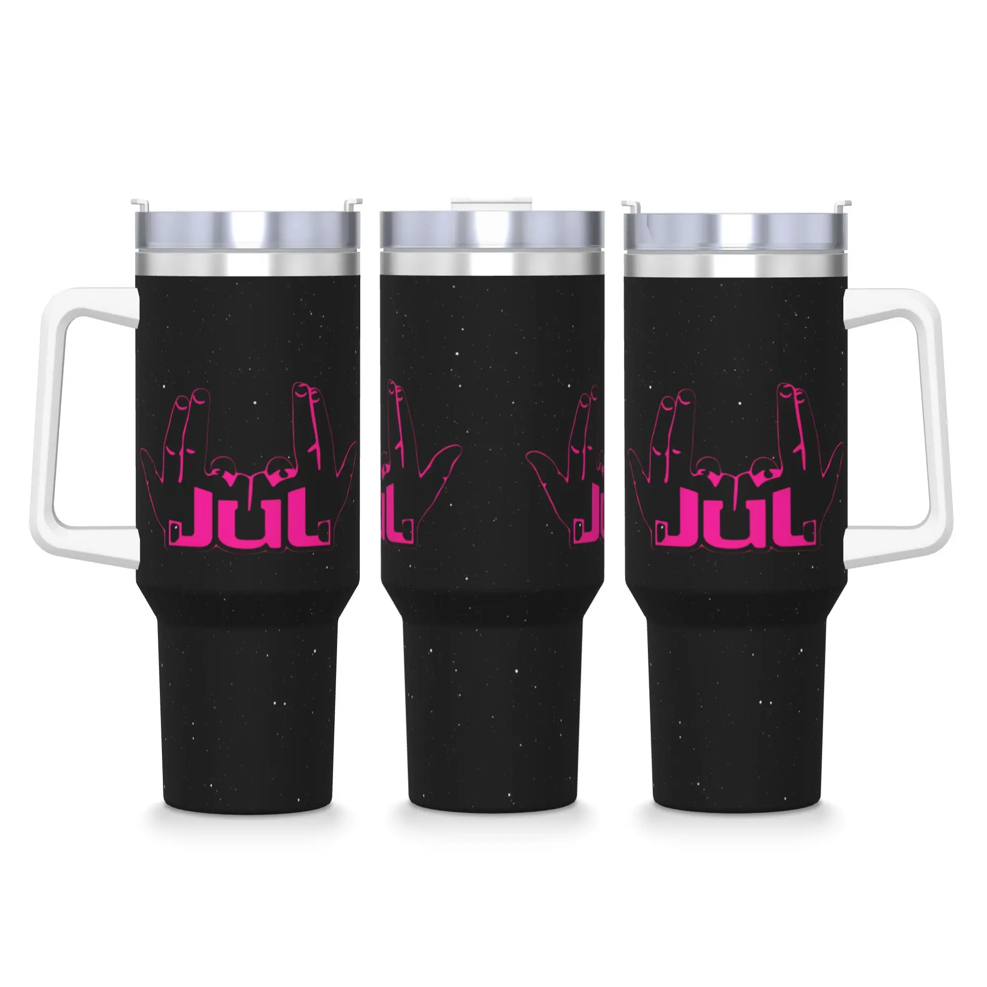 Stainless Steel Tumbler Rapper JUL Mugs Cup With Straws  Travelist Cold Drink Water Bottle Portable Large Coffee Mug