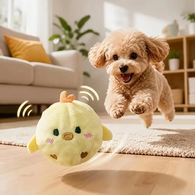 Pet Interactive Squeaking Bouncing Ball-chewy Slow Rebound Pet Toys, Cats and Dogs To Relieve Boredom, Interesting Sound Gifts.
