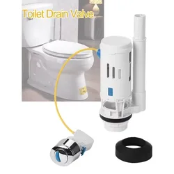 2 Inch Bathroom Flushing Valve 38mm Dual Press Drain Valve, Tank Universal Accessories for TWO-piece Toilets Flush Toilet Valves