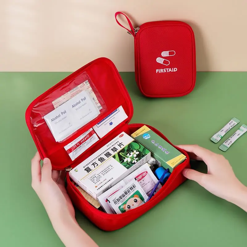 1pc Travel portable medicine bag, emergency medicine storage bag, mask storage bag