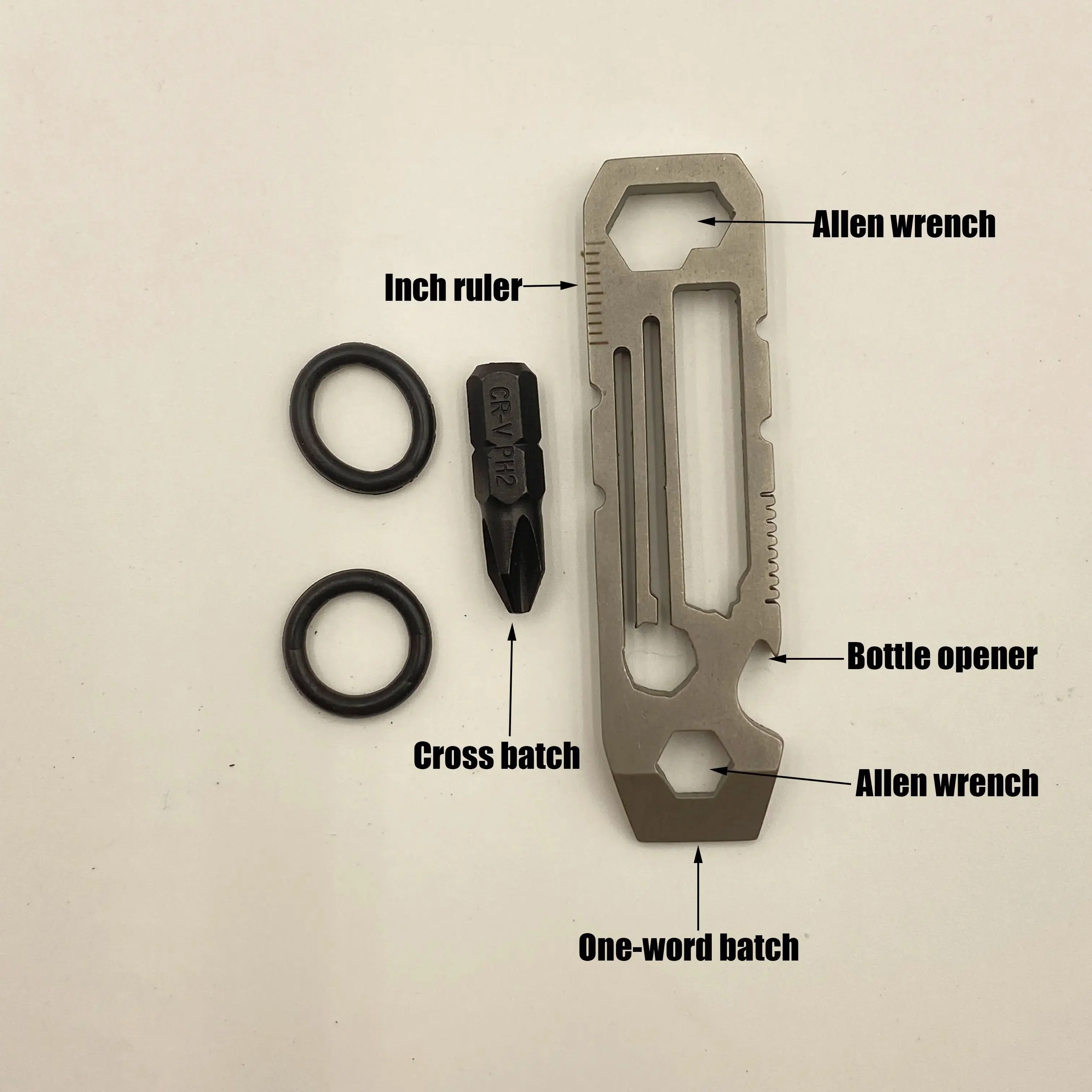 EDC Pocket Survival Tool Camping Screwdriver Bottle opener Wrench Key Chain Outdoor Tools Portable multi-function tool