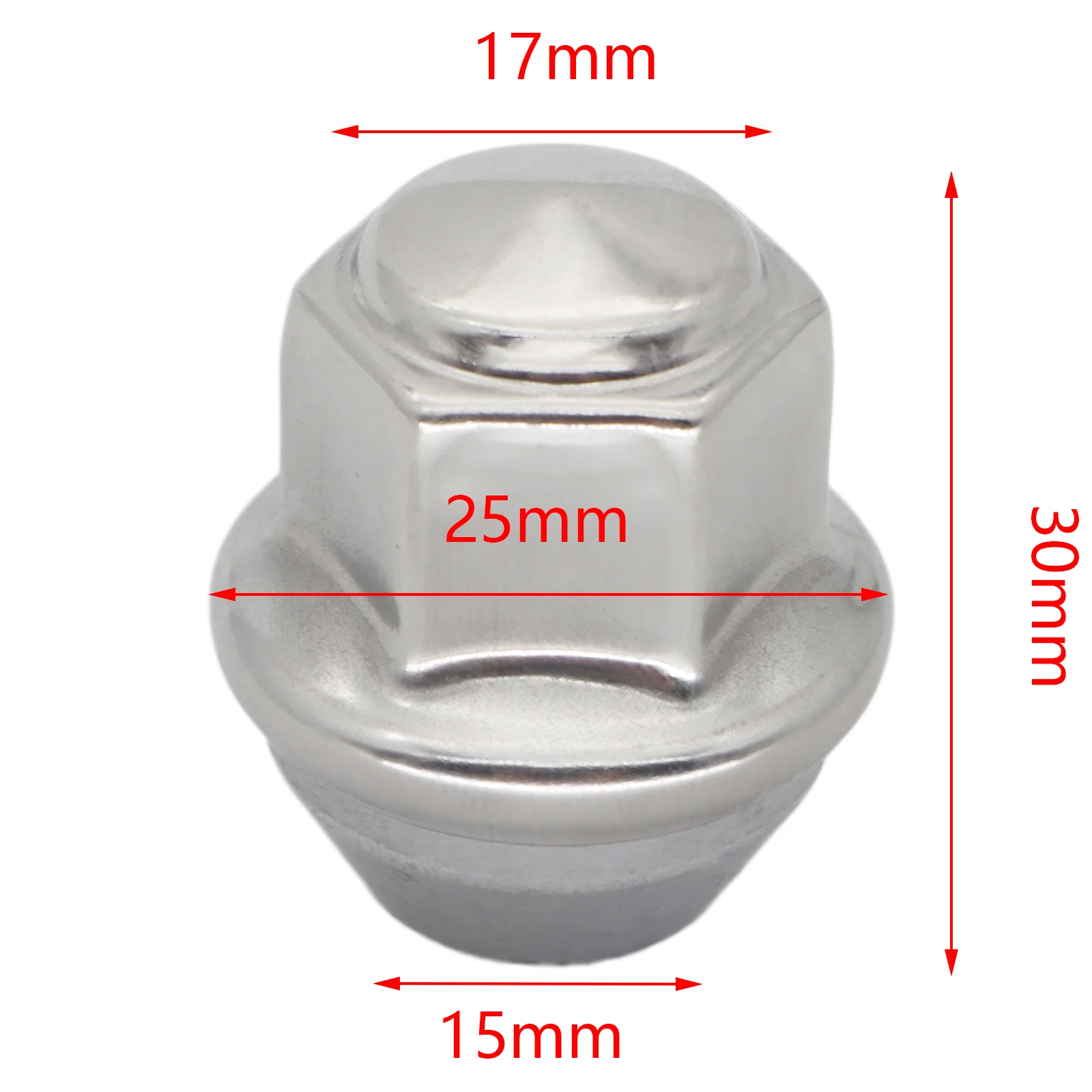 5pcs For Ford KA Transit Ranger Mondeo Kuga Focus Fiesta Car Wheel Lug Nuts M12X1.5 Silver 2434886 2179620 Car Tyre Accessories