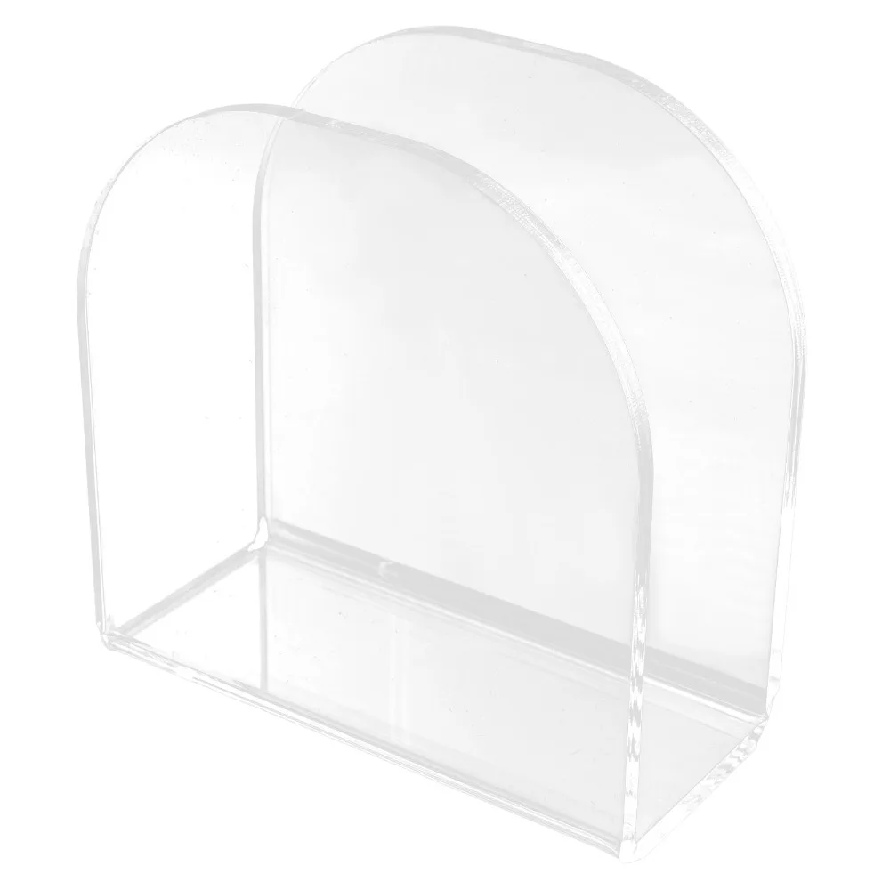 Easy Access Acrylic Napkin Holder Transparent U-shape Napkin Rack Premium Creative Tissue Organizer Table Display