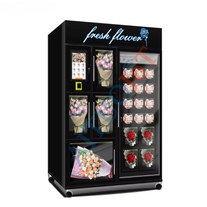 20 Doors Refrigerated Locker Touch Screen Keep Fresh Flower with Humidification Function Smart Flower Vending Machine Locker