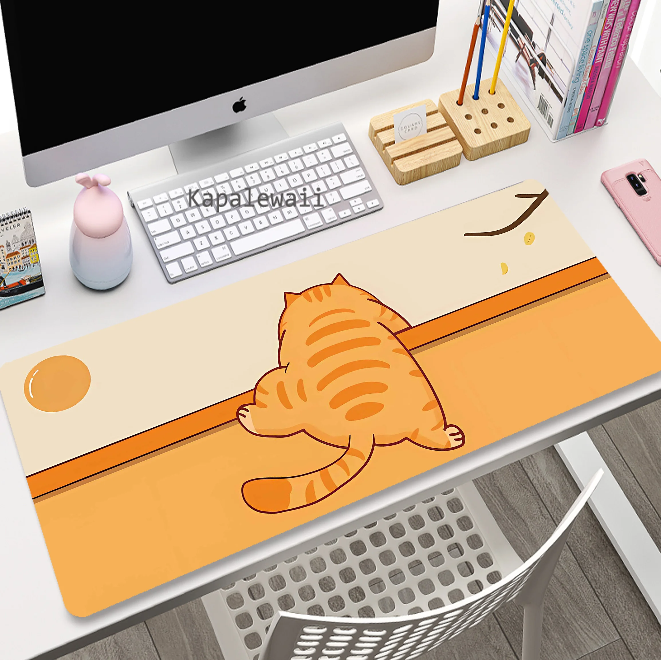 

Cat Cartoon Cute And Simple Pc Game Mousepad Large Mouse Pad XXL Gamer Mouse Mat Office Table Carpet Gaming Mats 900x400mm