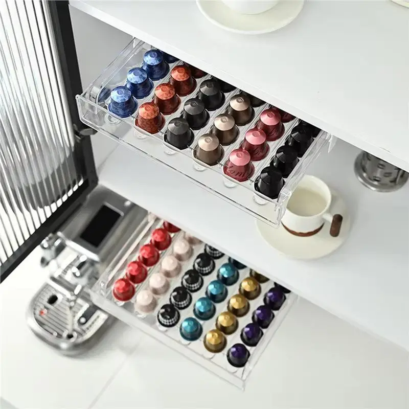 B03C-For Pod Tea Bag Organizer, Drawer Coffee Capsule Desk Table Storage Box, Space Saving Coffee Accessories view 2