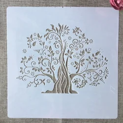 Mandala Tree Wall Painting Stencils, DIY Layering Template, Scrapbook Coloring, Embossing Album, Decorative Album Template, 30x30cm