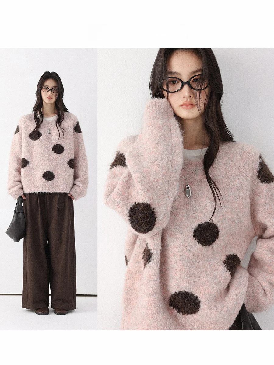 

Женский утепленный зимний свитер CHACHASTU: Мягкий вязаный пуловер с длинным рукавом и круглым вырезом, удобный, дышащий, для повседневной носки