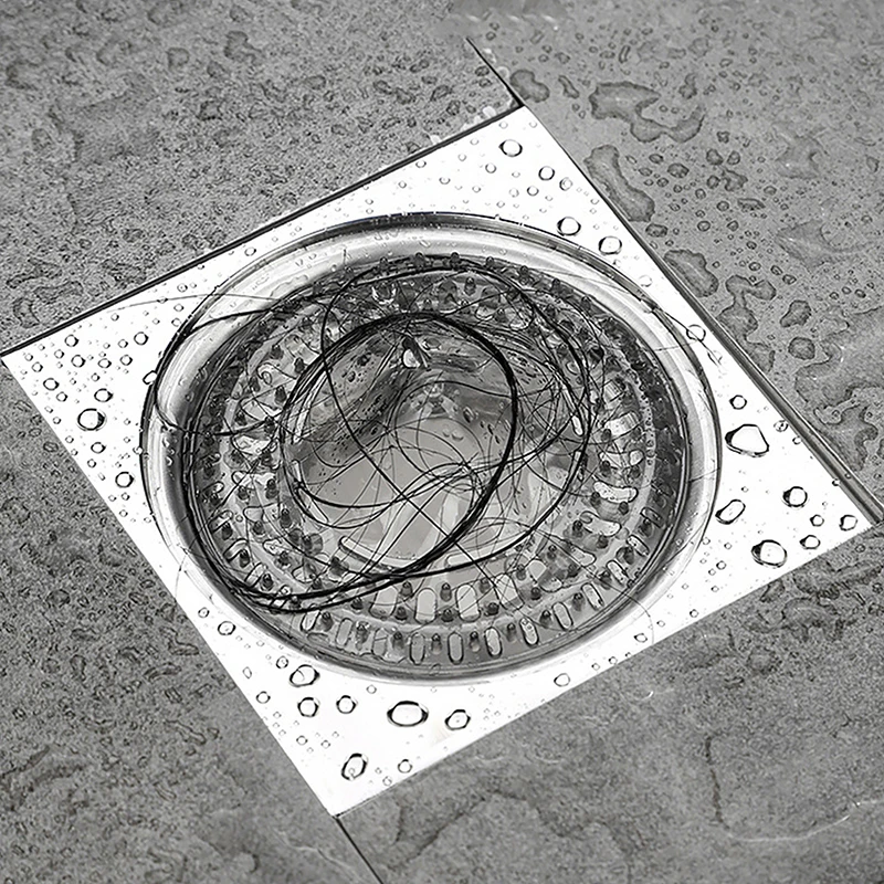 10 Stuks Wegwerp Afvoer Filter Haar Catcher Haar Proof Badkamer Vloer Drains Douche Afvoer Cover Anti-Verstopping Mesh voor Haar/Afval