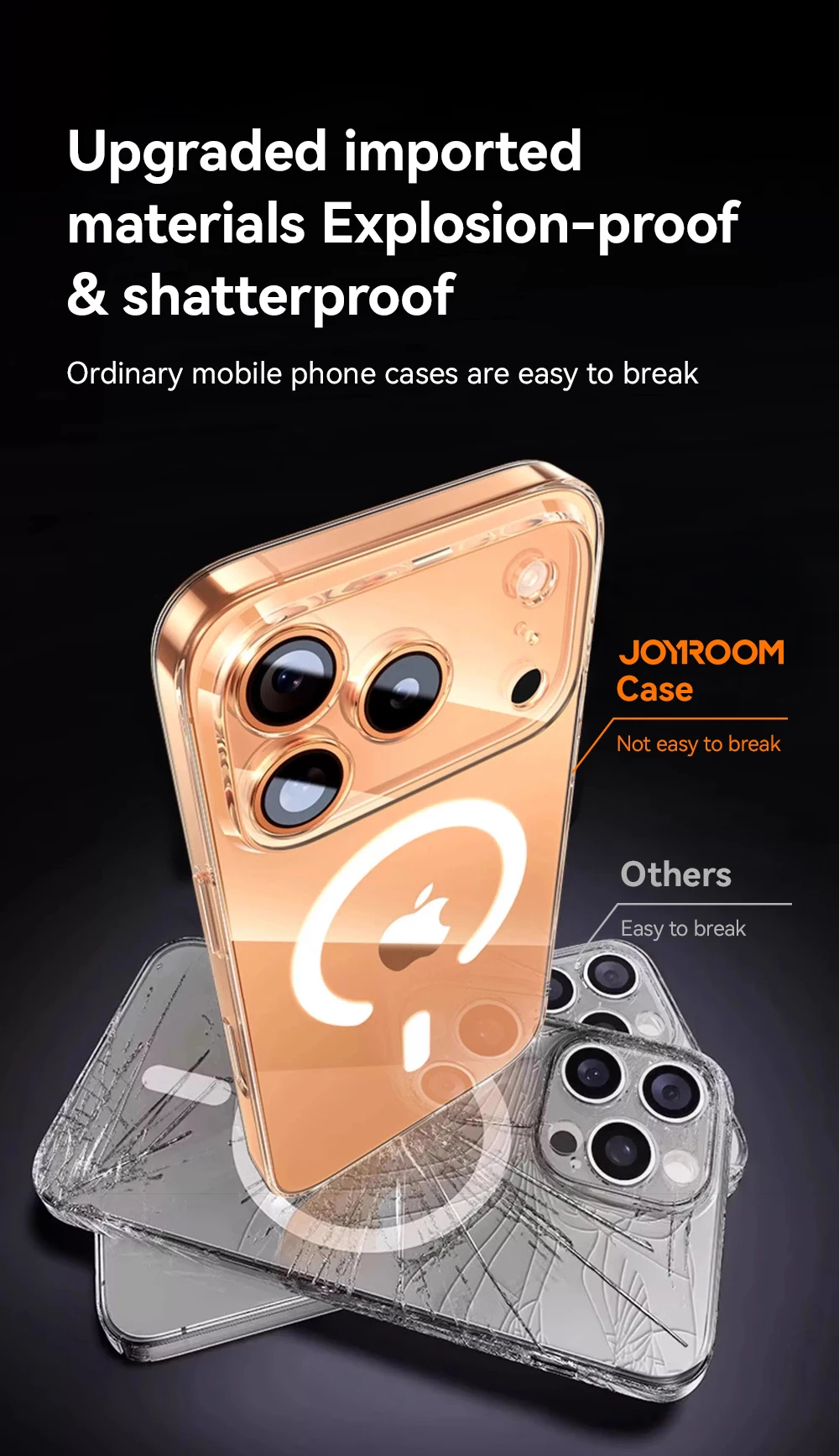 Joyroom für iPhone 18 17 Pro Max Klare Hülle Kompatibel mit Magsafe Anti-Gelb Magnetische Handyhülle Transparente Hartschale für iPhone – Detail 9