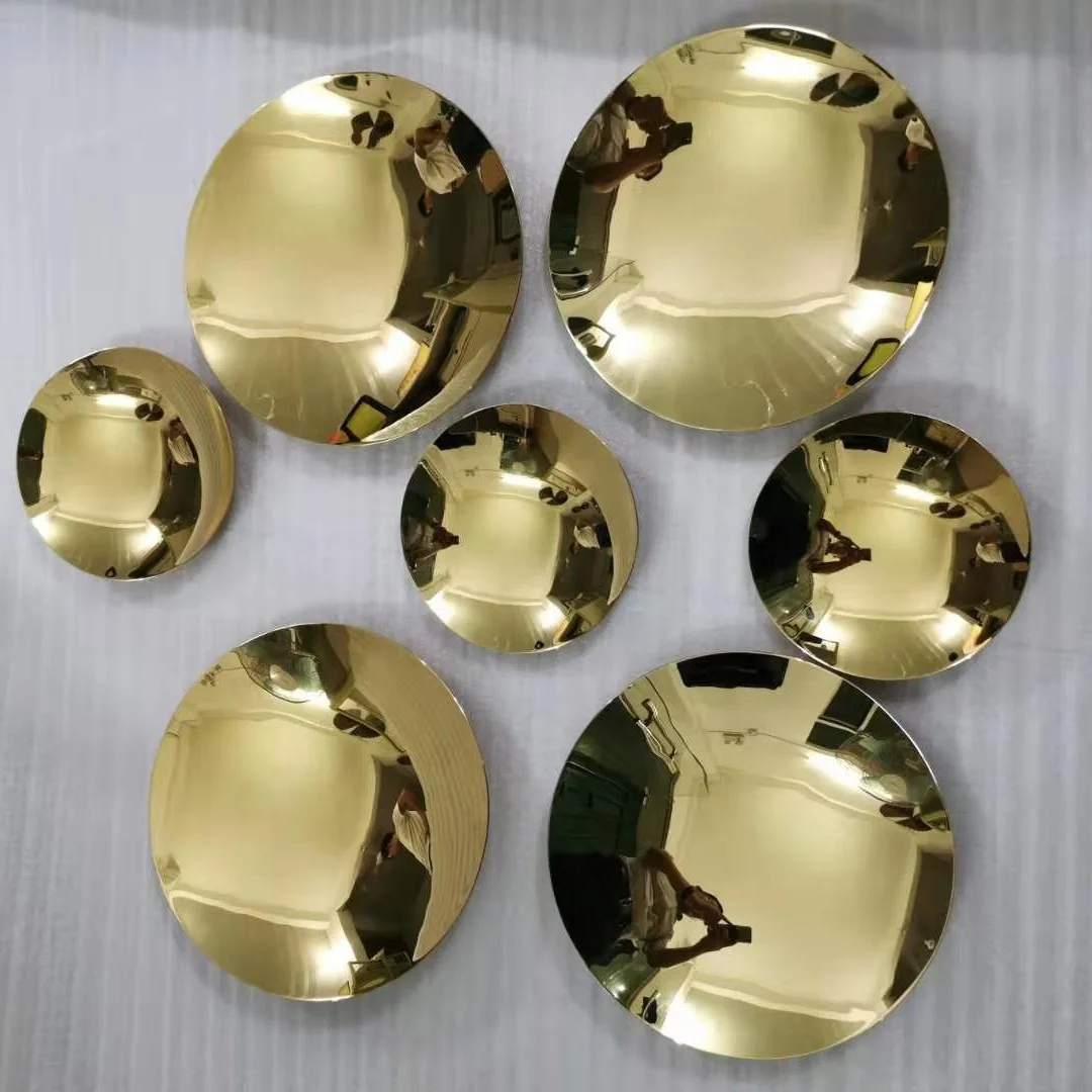 Stainless steel concave sculpture wall sphere