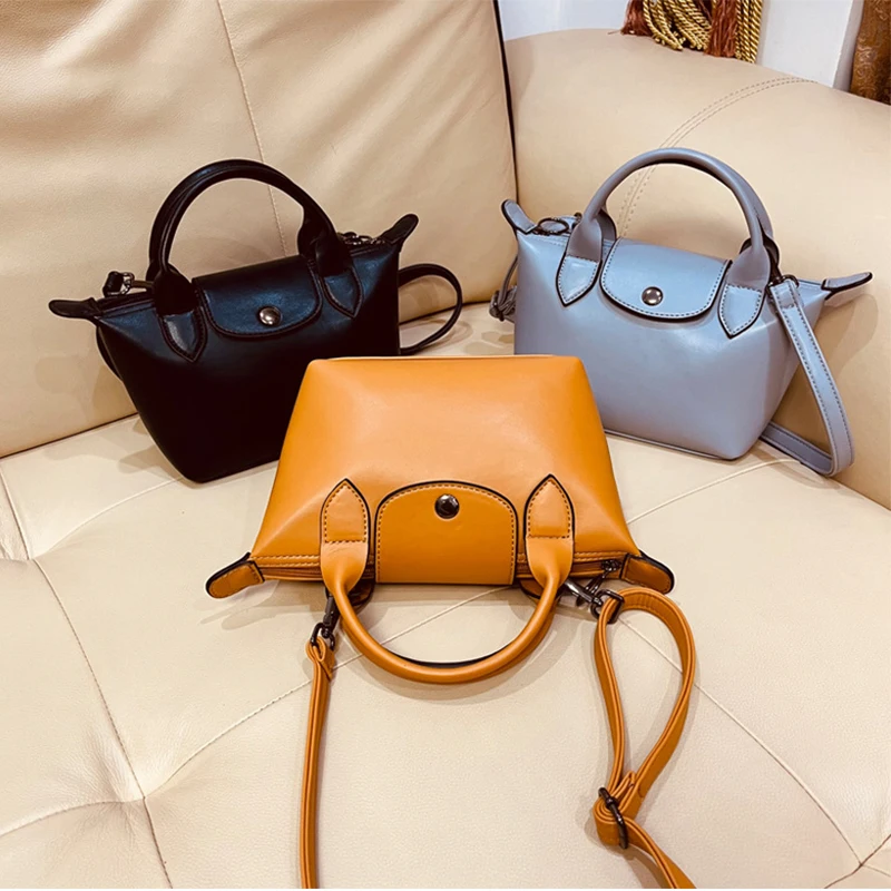 

Clearance Women's New Cute Leather Dumpling Bag Designer Solid Color Mini Women's Crossbody Bag Shopping Travel Shoulder Bag