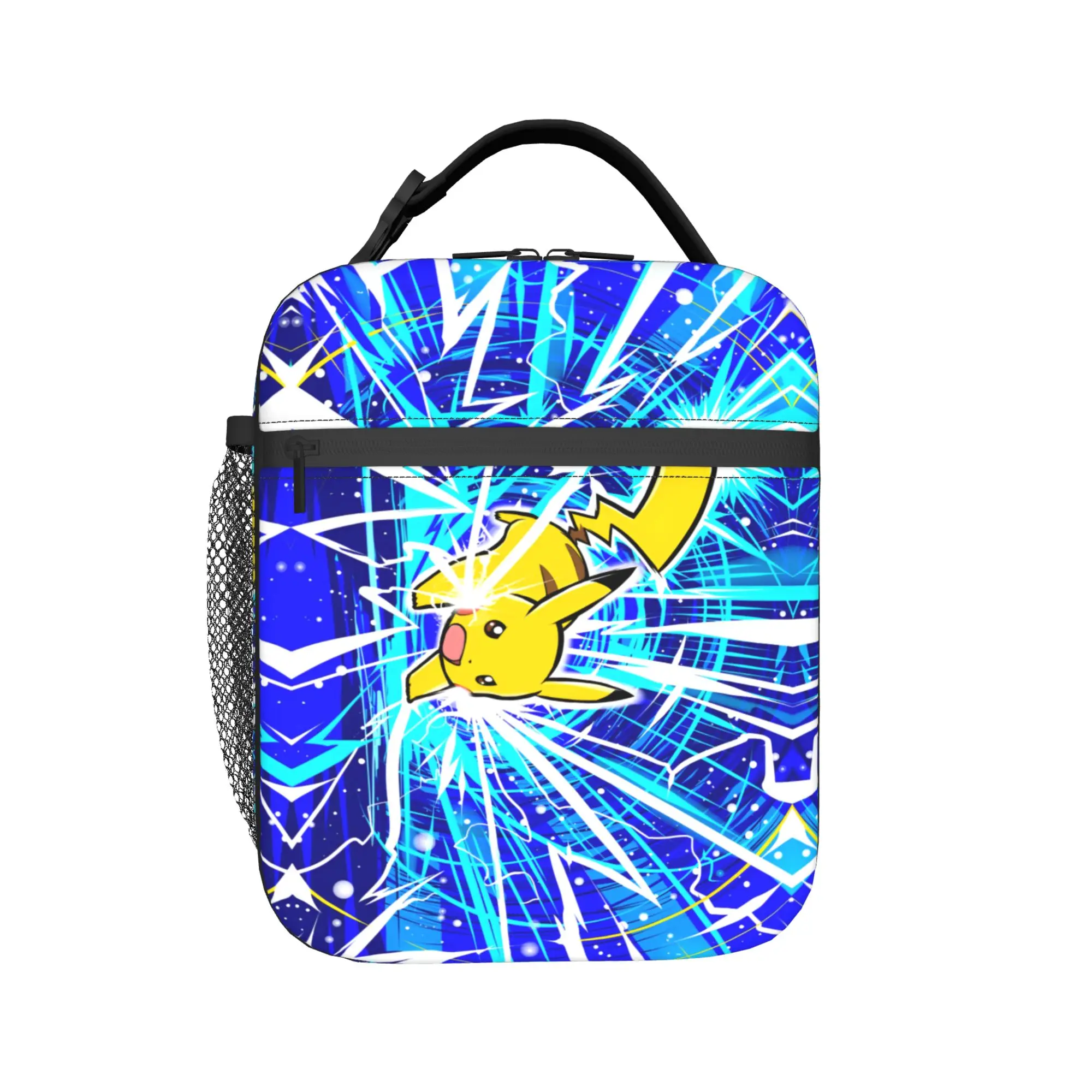 

Custom P-Pikachus Insulated Lunch Bags for Women Men Cartoon Portable Cooler Thermal Bento Box School
