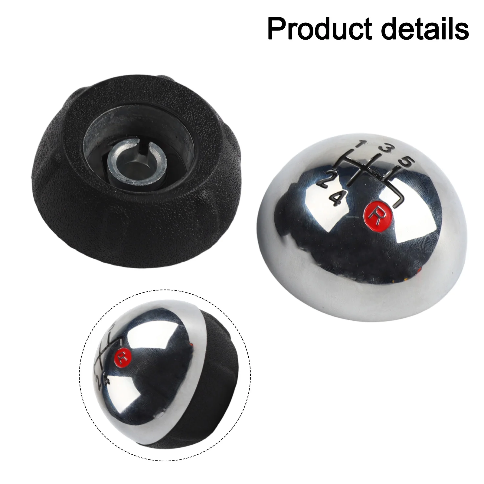 

Plastic Shift Knob Black Chrome Silver Manual Gear Shift Knob Custom Fit For Fiat 500 Easy Installation For Fiat 500
