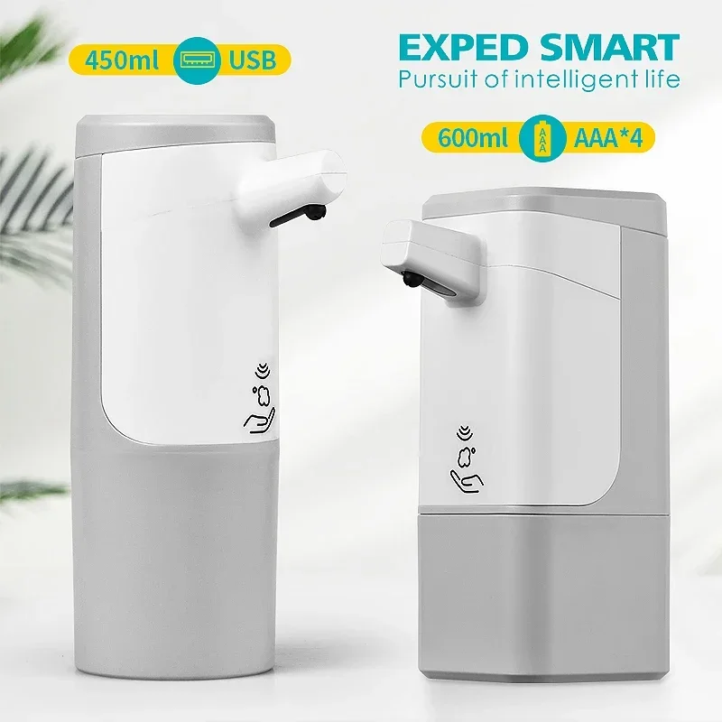 

Automatic Soap Dispenser Rechargeable Smart Sensor Handwasher Household Electric Foam Gel Spray Kitchen Bathroom 450ML600ML