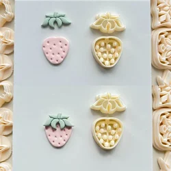 Exquisitely Detailed Cute Strawberry Shaped Polymer Clay Cutting Molds Cutters For DIY Handmade Earrings Jewelry Making