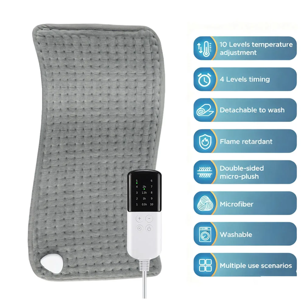 

Electric Heating Pad 60x30CM Thermostat Controlled Blanket for Menstrual Cramps Waist & Back Pain Relief Winter Heater Hot Pad