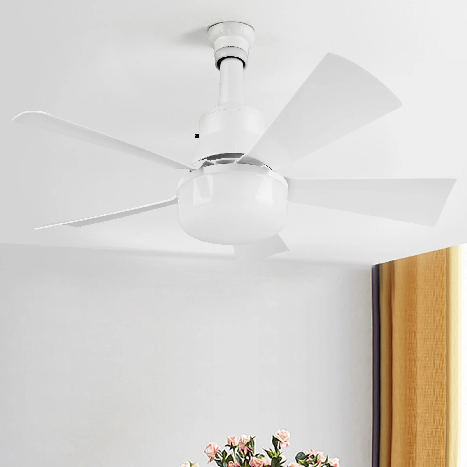 

Ceiling Fan with Light Ceiling Fan Light Remote Control Socket Ceiling Fan Low Noise Timing Wireless Fan for Living Room Bedroom