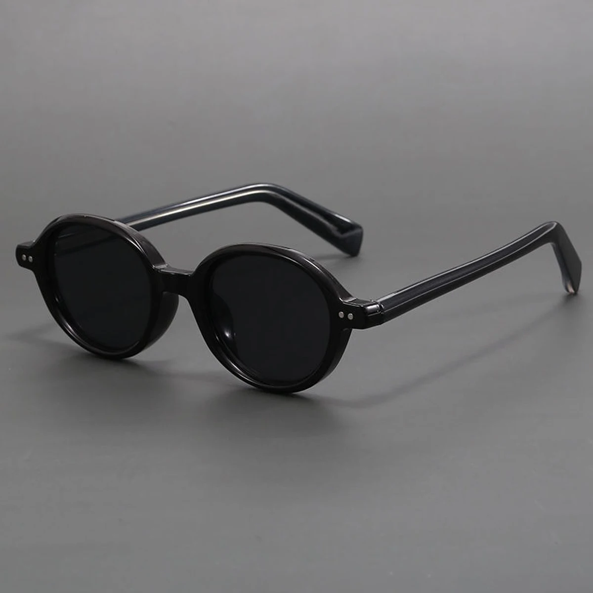 Acetatowe małe okrągłe okulary przeciwsłoneczne spolaryzowane męskie japońskie unisex owalne okulary przeciwsłoneczne damskie Retro TR90 octanowe męskie — zdjęcie 6