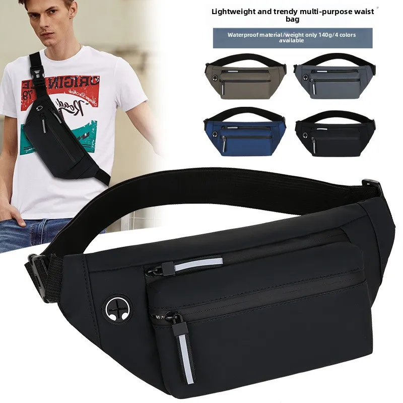 

Уличная поясная сумка для мобильного телефона в стиле ретро, водонепроницаемая, для езды на велосипеде, мужская, наклонная, на груди, сухая, гибкая, легкая