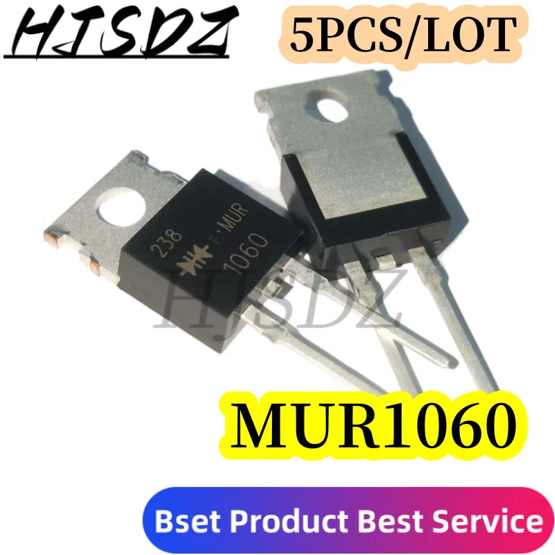 5 PCS/LOT MUR1060F MUR1060 10A 600V TO-220-2 Ultrafast Recovery Diode