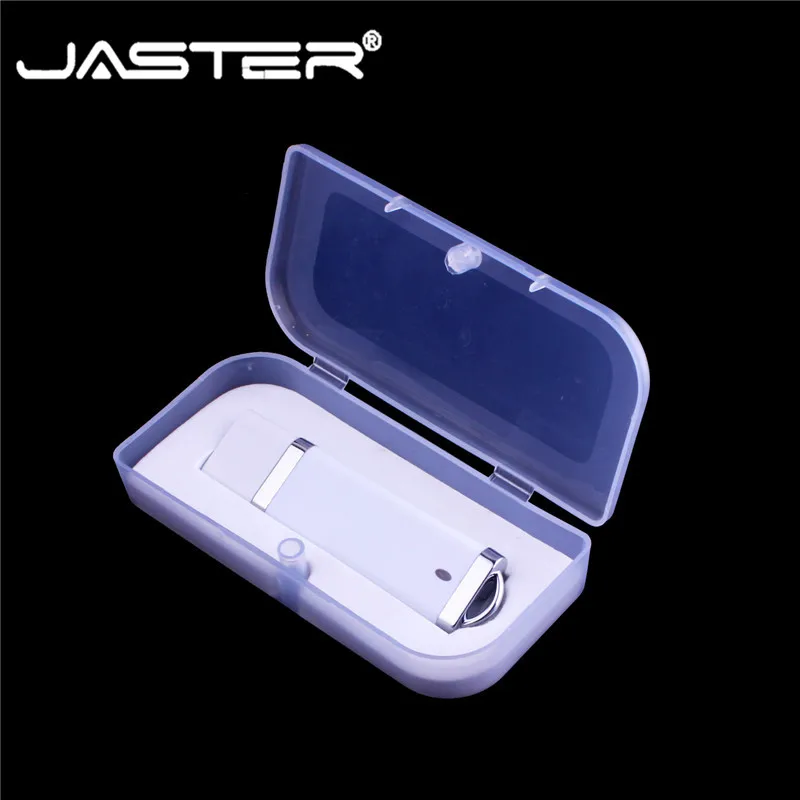 JASTER-Unidad Flash USB 2,0 con caja, modelo de encendedor de moda, memoria extraíble de plástico de 32GB, 16GB, disco U