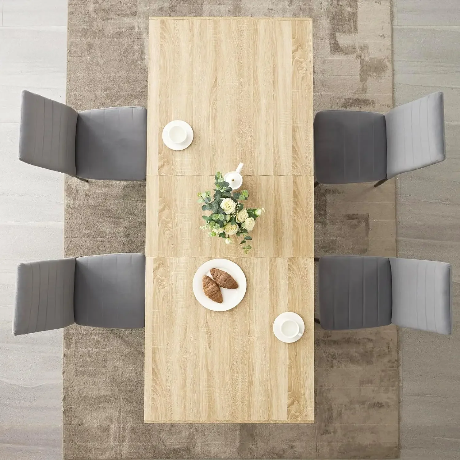 Mesa de jantar extensível de 63 ''-79