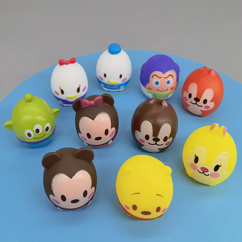 10pcs/set Disney Tsum Tsum Cute Donald Mickey Winnie Buzz lightyear Aliens Cartoon Pile Up Toys For Children Birthday Xmas Gifts