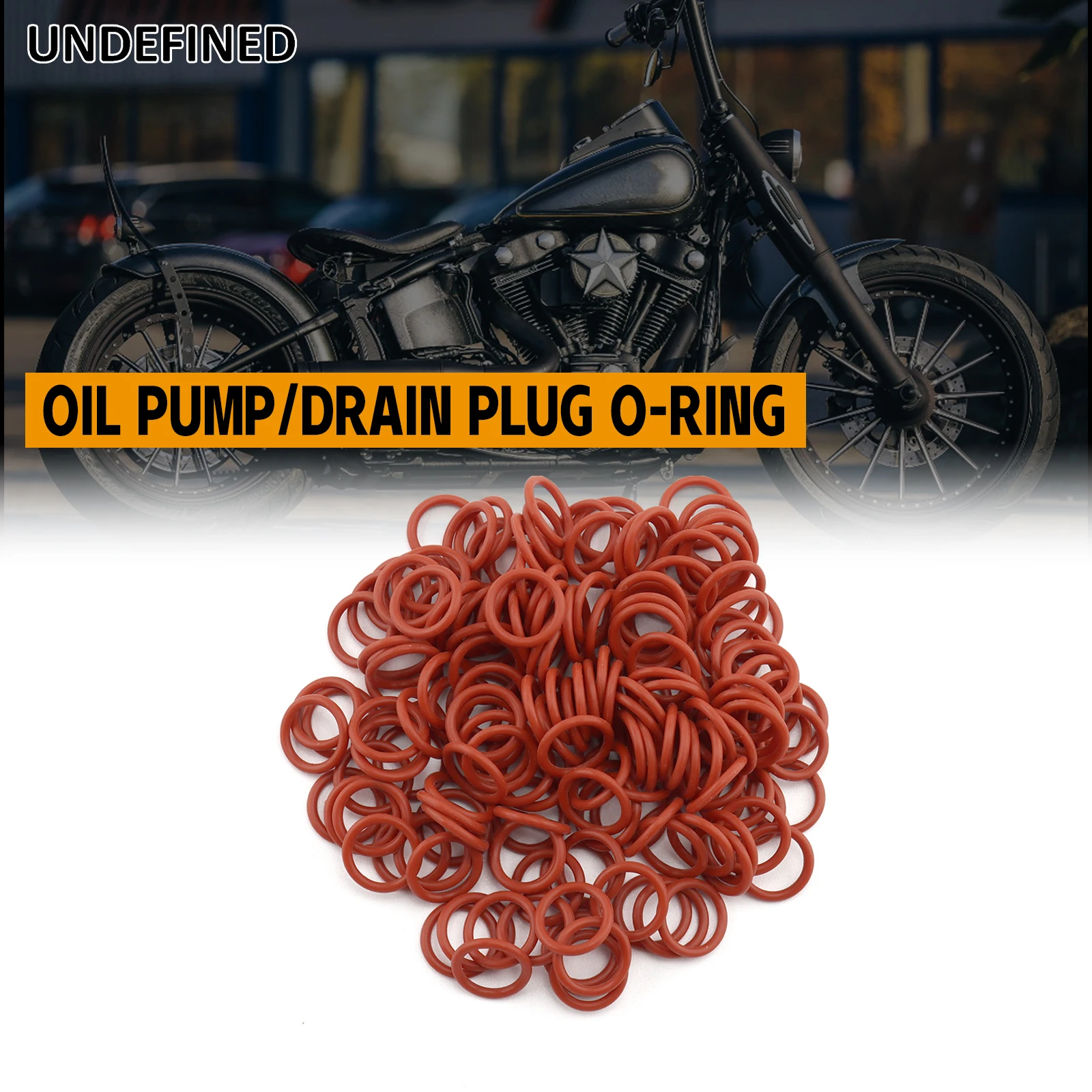 100 PCS For Harley Dyna Touring Softail 1966-2020 Twin Cam Motorcycles Orange/Black O-Ring Oil Drain Plug Black Dealing Ring